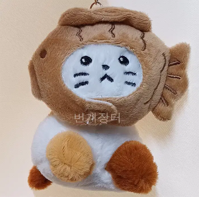 다이소 붕어빵 고양이 인형 키링